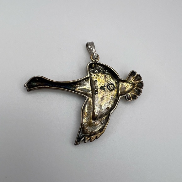 Vintage David Morgan Goose Sterling Silver 925 Necklace Pendant - Picture 2 of 3